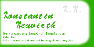 konstantin neuvirth business card